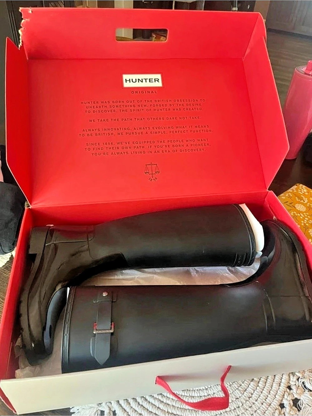 Hunter Original Tall Gloss Rain Boots Black